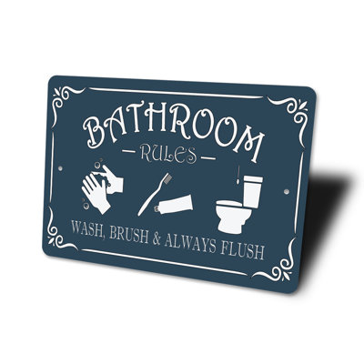 Enseigne de salle de bain en aluminium
