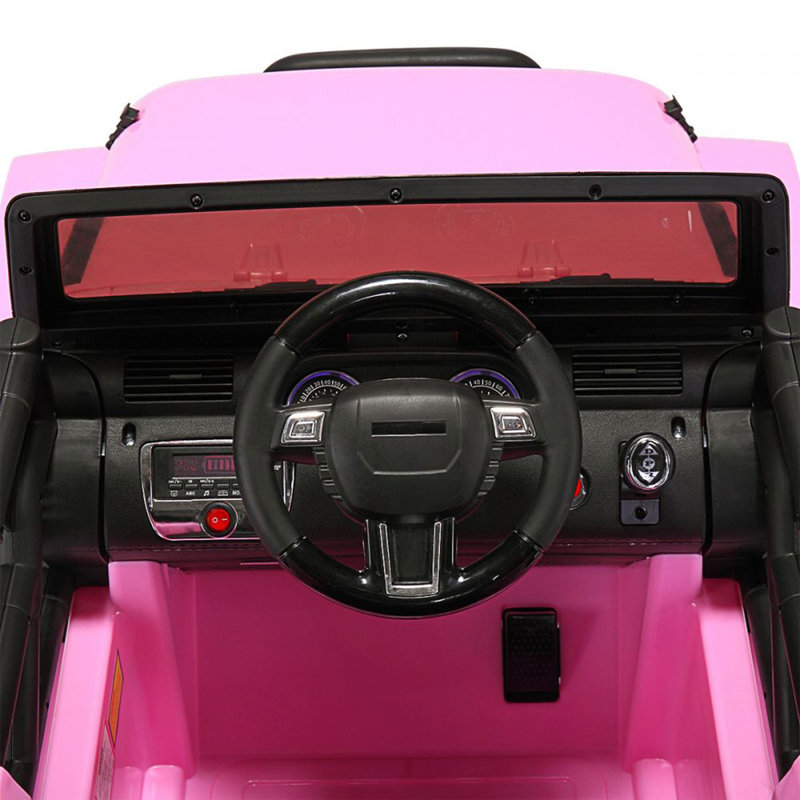 Tobbi 12 Volt 1 Seater Battery Powered Ride On with Remote Control, Pink/Black/Brown