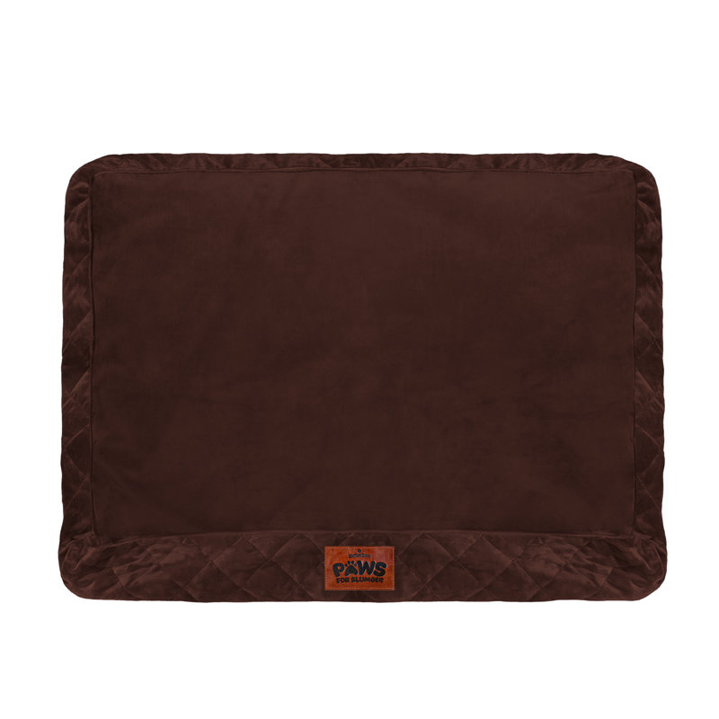 Slumberdown Paws for Slumber Luxury Velvet Pet Bed Cover, Chocolate Brown, 60cm W x 80cm L