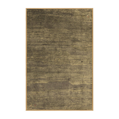 Tapis contemporains brun lavable à la machine 2734