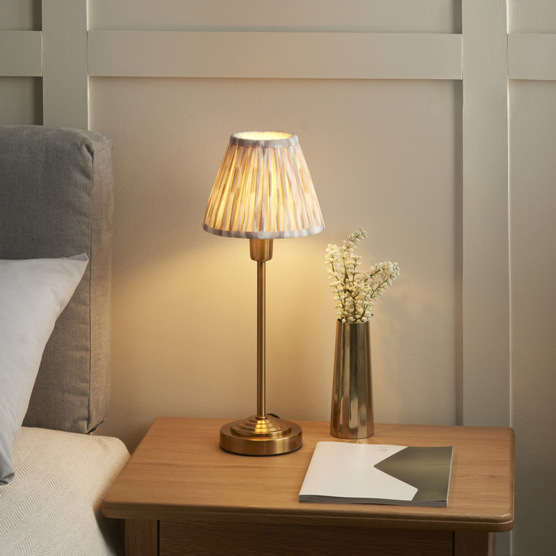 Rory Table Lamp 16cm Shade, Gold, Beige