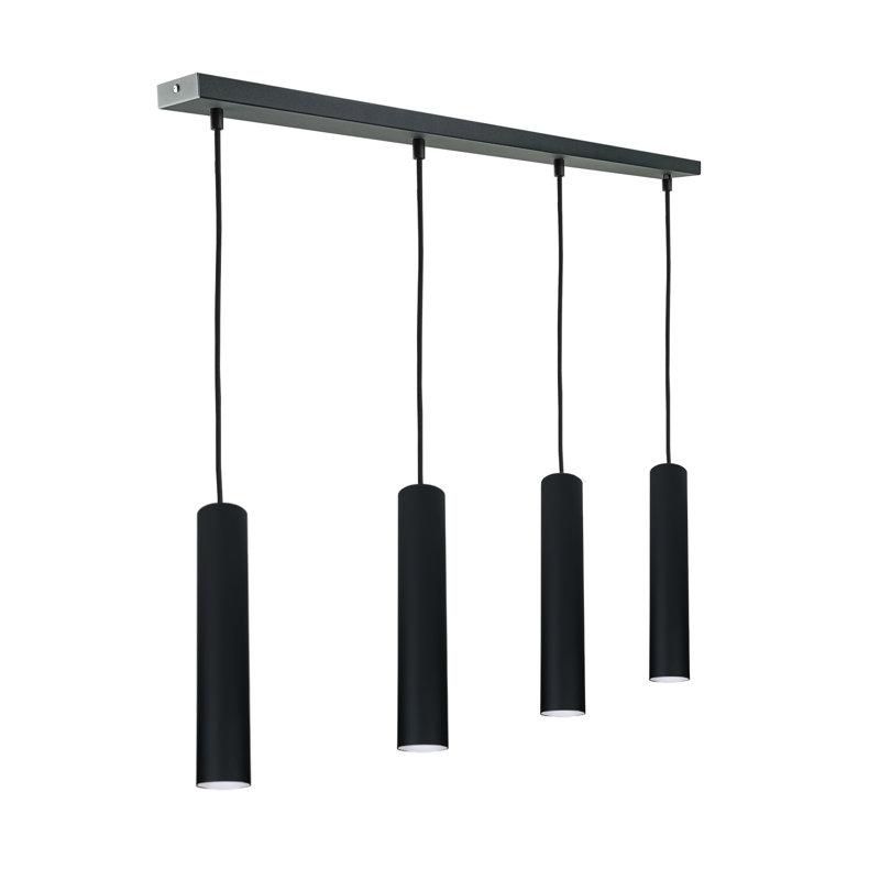 Svala - Light Matte Black Cylinder Pendant, 4