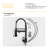 Kitchen Faucet In Matt Black - Modern Style, Stainless Steel 304 Construction, Ideal For Residential Kitchens 19" Single Handle 304, Contemporary Style Residences-328858088