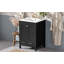 Meuble-lavabo de 24 pouces avec lavabo encastré intégré et armoire de rangement avec 2 portes et 1 tiroir. Comprend une tablette de porte à double couche-2133629303