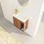 Meuble-lavabo flottant de 20 po, lavabo en résine, porte à fermeture en douceur, look contemporain, spacieux, sanitaire, finition noyer élégant, peu encombrant, ton