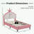 PU Leather Princess Bed with Tufted Headboard-106762666