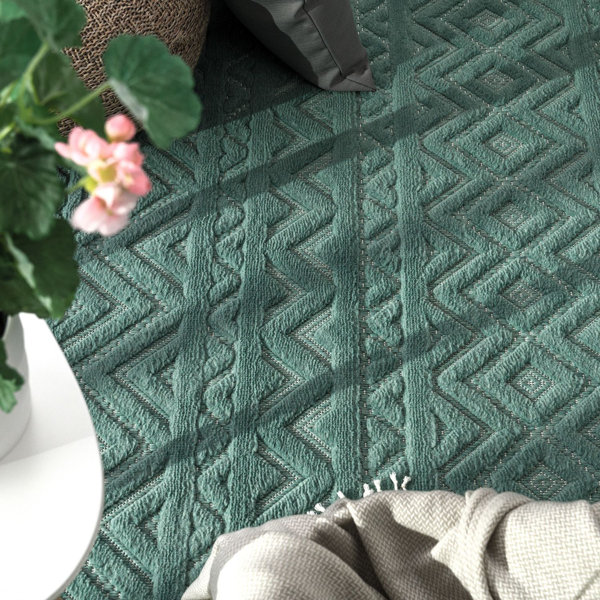 Union Rustic Jamele Turquoise Indoor/Outdoor Rug | Wayfair
