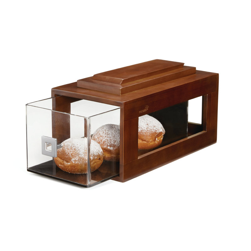 Rosseto Plastic Display Case Buffet Accessory, Dark Natural