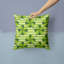 Coussin extérieur à rayures aquarelle trèfle-48710693