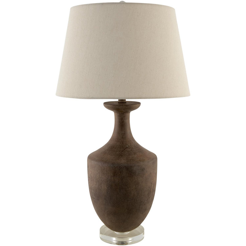Lampe de table en duvet, Marron foncé