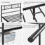 Minimalist Metal Slatted Bed Platform with Arrow Design Headboard-1221195389-1221307263