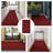 Runner Rug Hallway Non Slip Rubber Back Custom Size As Carpet Doormat Throw Rug Red Striped-1941431036