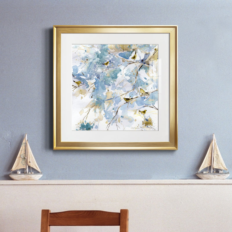 Topaz Spring II - peinture encadrée, Papier encadré doré, H 17,5 po x l 17,5 po x P 1,5 po