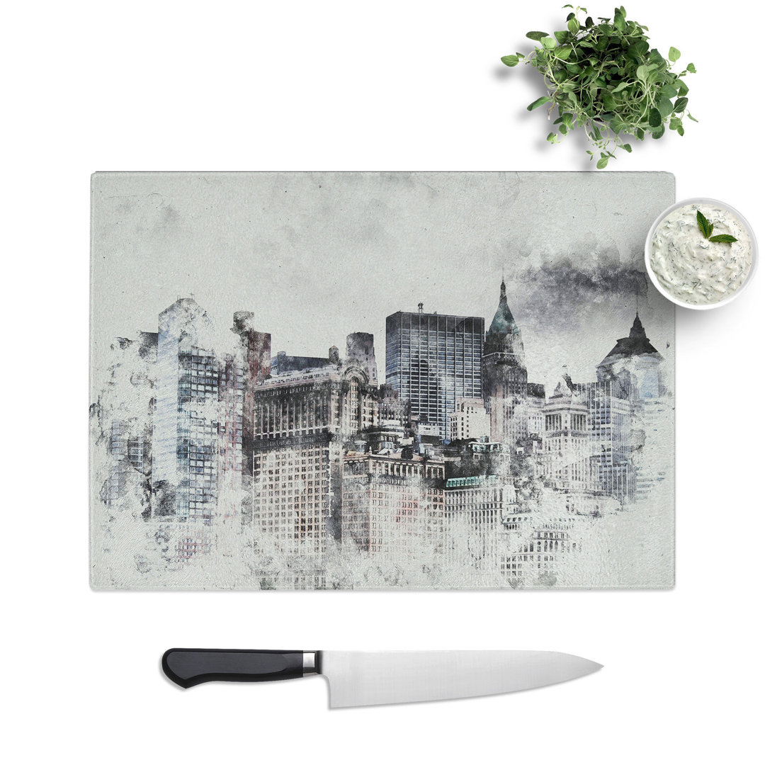 New York Skyline Vol.8 Watercolour Chopping Board