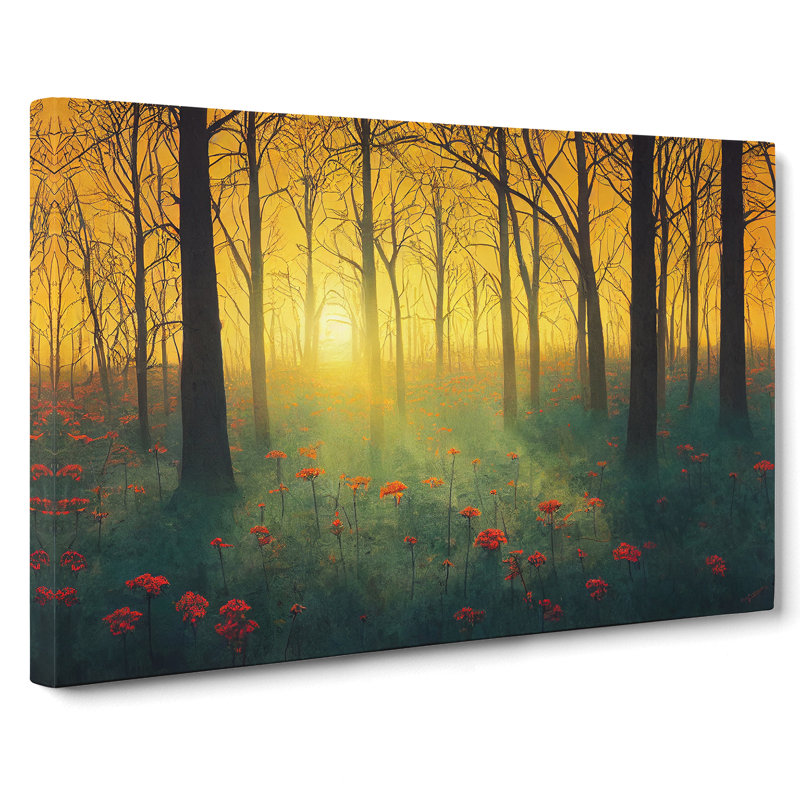 Summer Forest Sunrise Vol.1 - Wrapped Canvas Painting