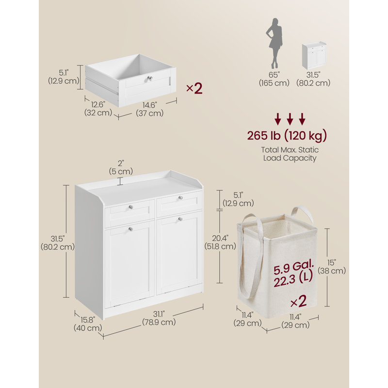 Tilt-out Laundry Baskets With Handles