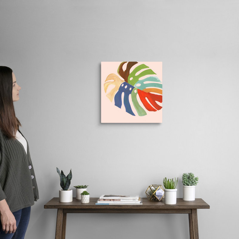 «Rainbow Fern II» par Aimee Wilson - reproduction d'art, Toile tendue, H 16 po x l 16 po x P 1,25 po