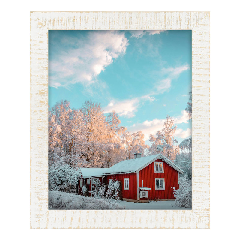 Cadre photo en bois massif, White