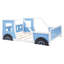 Lit plateforme classique en forme de voiture, conception confortable, pleine grandeur-118038411-118038414
