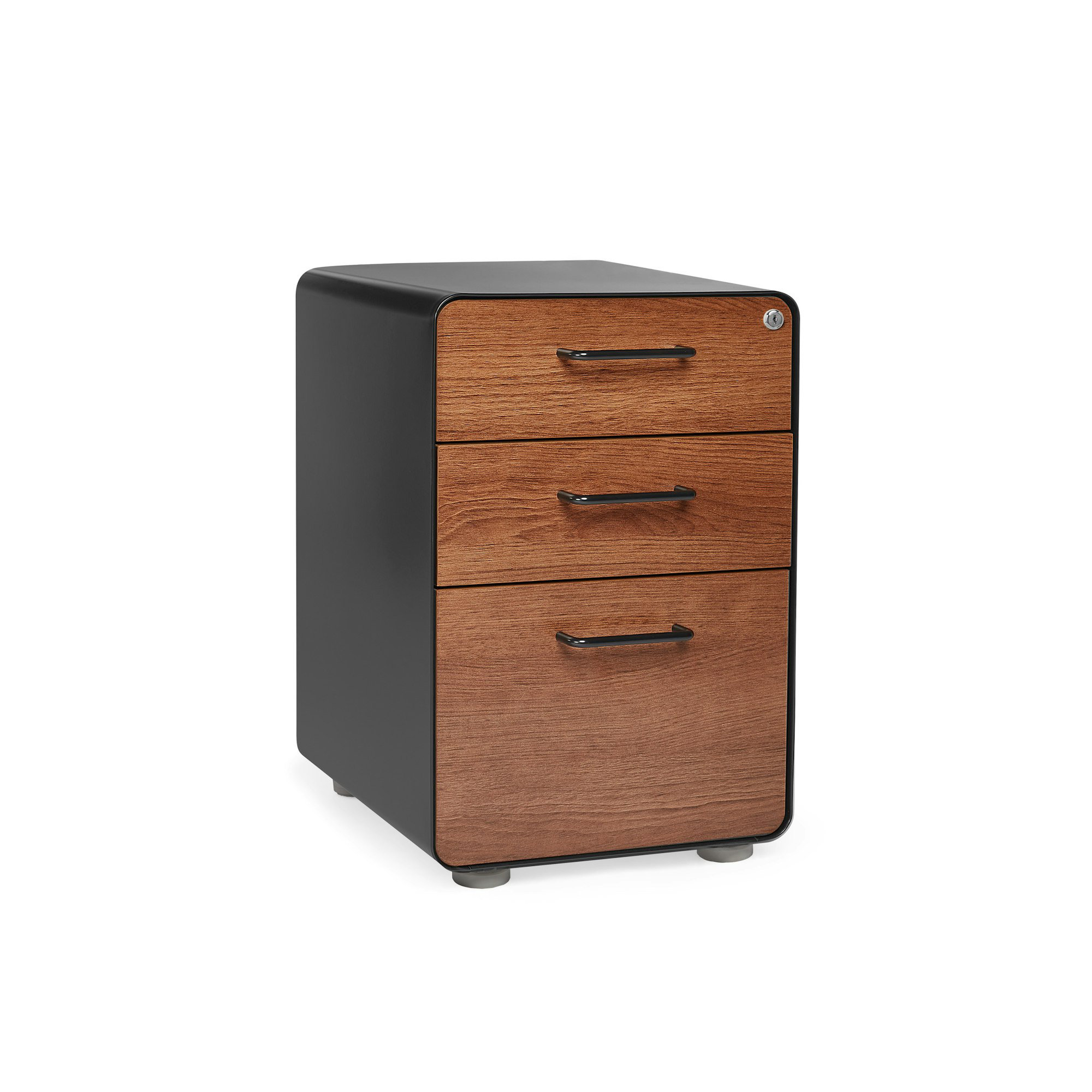 Stow 3 - Drawer Vertical File Cabinet, Black Walnut, Without Caster