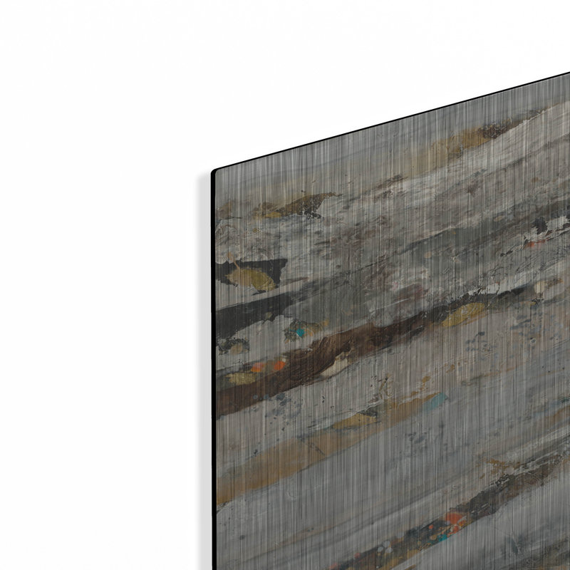 «Lots Of Layers 1» par Albena Hristova, art mural en métal, H 16 po x l 12 po