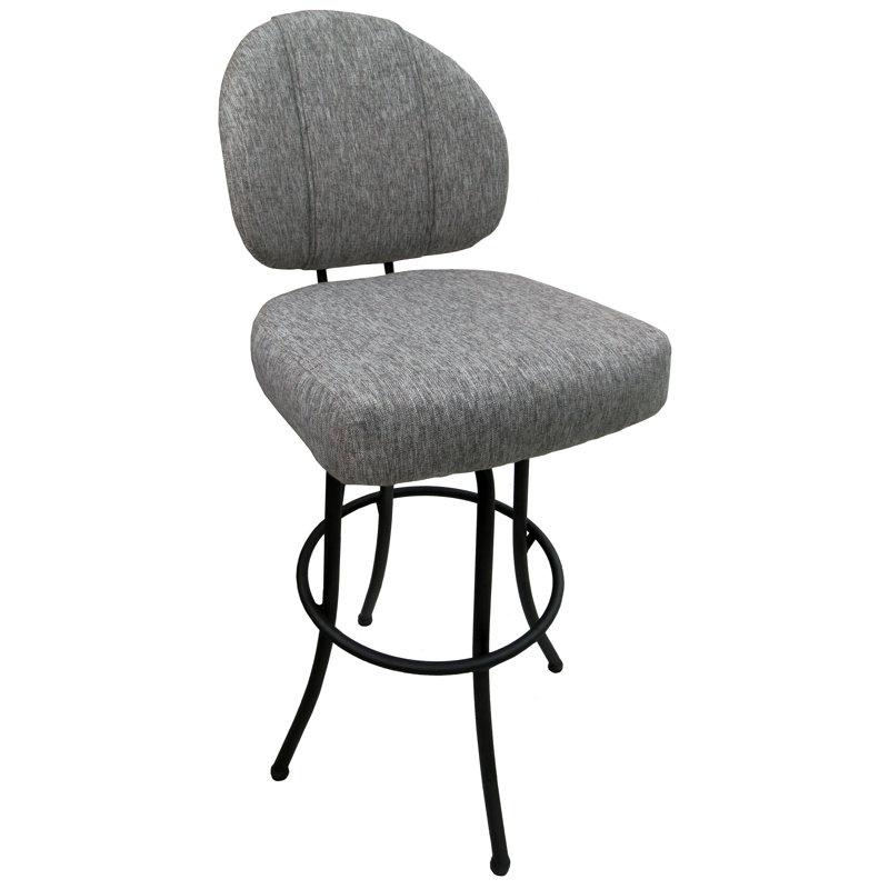 Tabouret de bar pivotant Ostrander, Gris, Gris, Extra Tall (34" Seat Height)