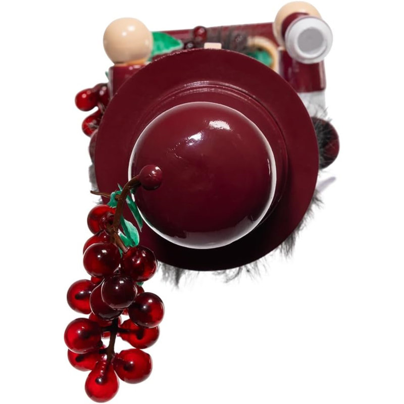 Casse-noisettes en bois Kurt Adler, vin - décor festif des fêtes avec raisins et verres à vin, 15 po