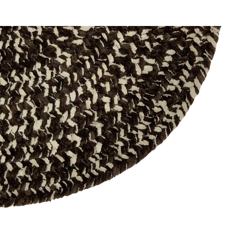 Millry Polyester Striped Braided Area Rug - Dove/Chesnut, Runner 2' x 9'