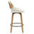 Agawam Mid-Century Modern Fabric and Wood 26" Counter Stool with Swivel, Set of 3 - Beige and Natural