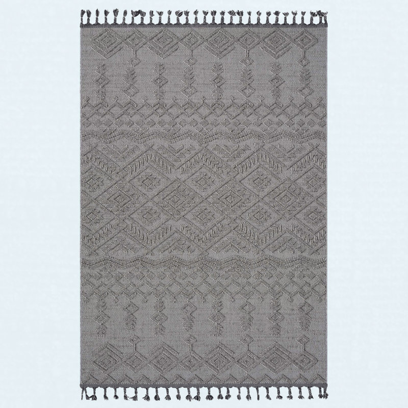 Area Rug Synthetic Fiber Stain Resistant Non-Shedding Traditional White White Medium 6' x 9', White