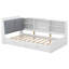 Lit plateforme en bois avec tête de lit, tablettes et 2 tiroirs, cadre de lit-1762034478