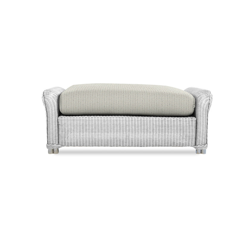 Reflections Outdoor Ottoman, Canvas Canvas Sunbrella® Canvas, White