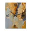Horloge murale abstraite en métal brun-1351517891
