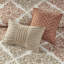 Courtepointe 6 pièces avec coussins décoratifs - imprimé de petites feuilles, coussins décoratifs réversibles 100% microfibre, tissu doux-120264916-120264918