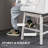 Counter Height Bar Stools Set Of 2, 180 Degree Swivel Barstools, Seat Height Bar Chairs With Solid Wood Footrests And Button Tufted Design-72328554-72328557