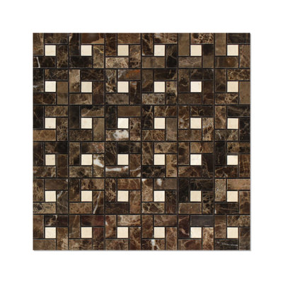 Carrelage mosaïque en marbre Emperador