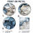 Blue And White Flower Petals River - Abstract Cubism Metal Wall Art, Modern Metal Print-1019843801