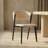 Leather Dining Chair With Curved Open-Back Design Waterfall Edge Seat And Powder Coated Iron Legs Cedarburg Collection-124128181-106852440