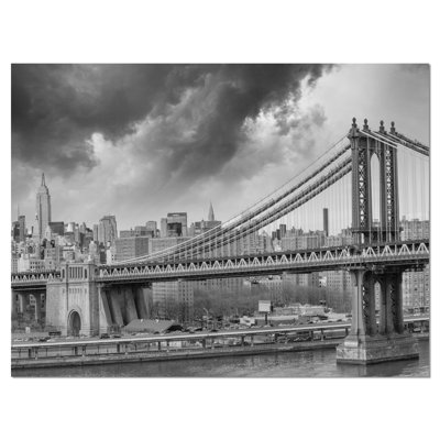 « gray manhattan horizon », reproduction de photo sur toile tendue