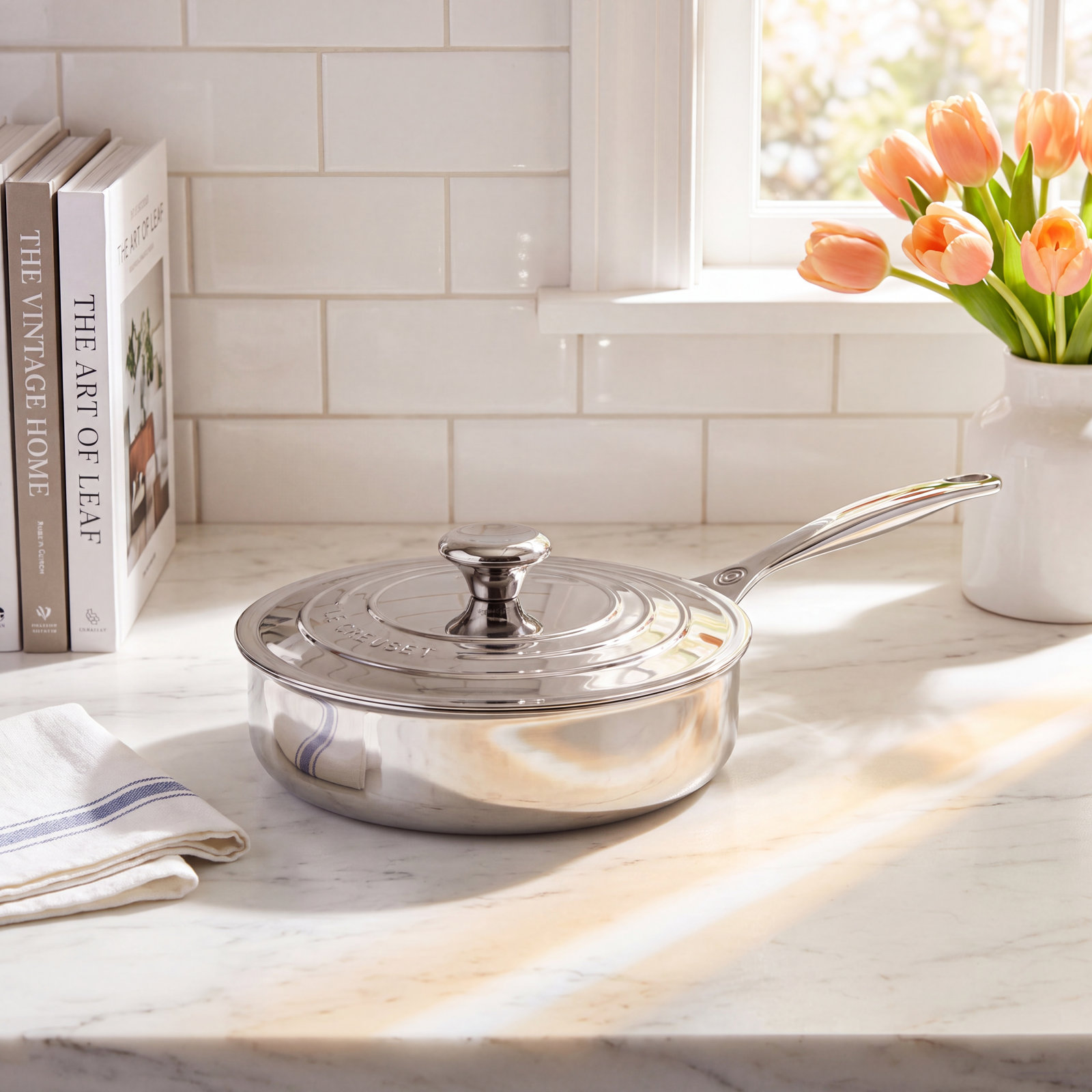 Stainless Steel Sauté Pan with Lid, 3 qt.