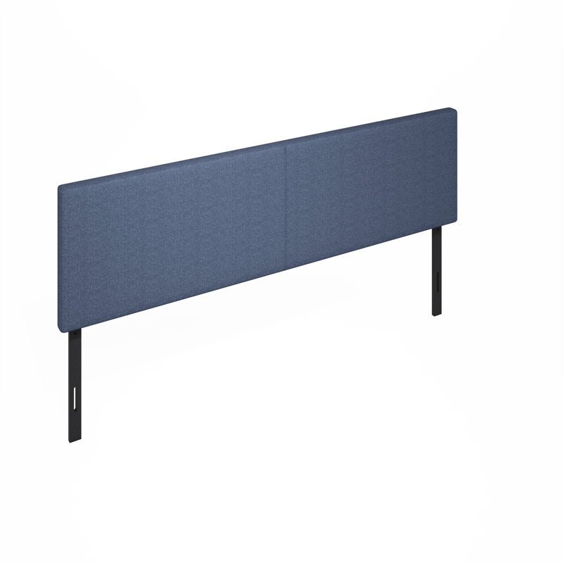 Tête de lit tapissier Roanne, très grand, Denim bleu