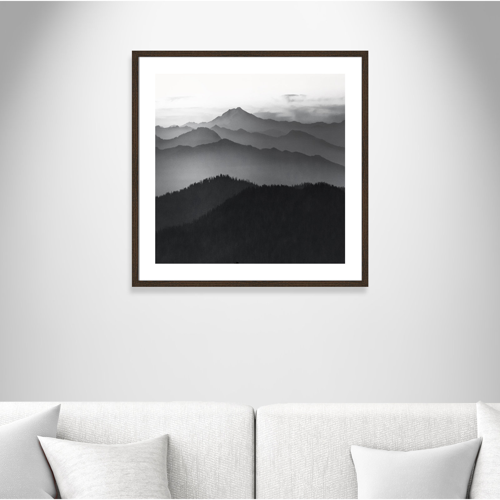 Cascades by Danita Delimont, 27.5" H x 27.5" W x 0.75" D, Walnut Framed