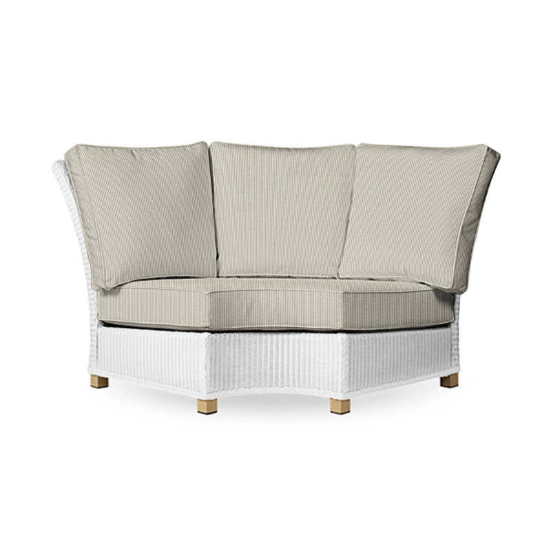 Hamptons Outdoor Corner Wedge Lounge Chair, Cottage Pepper, White
