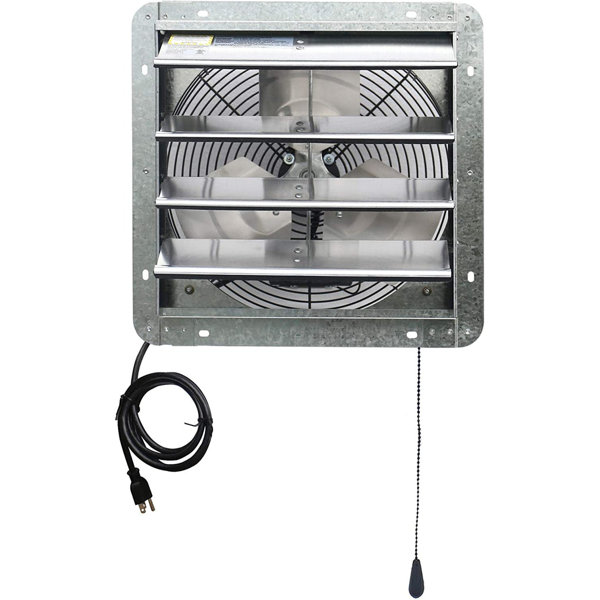 ILIVING Thermostat Mural 12 Pouces Contrôle De L'Échappement Des Volets-3 Vitesses Ventilateur De Ventilation Pour Maison, Grenier, Abri Ou Garage, 960 CFM, Couverture 1200 SQF, Variable, Argent