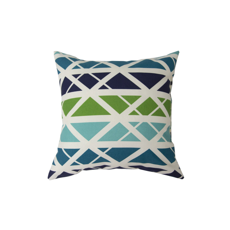 BozantoInc Geometric Indoor/Outdoor Reversible Throw Pillow