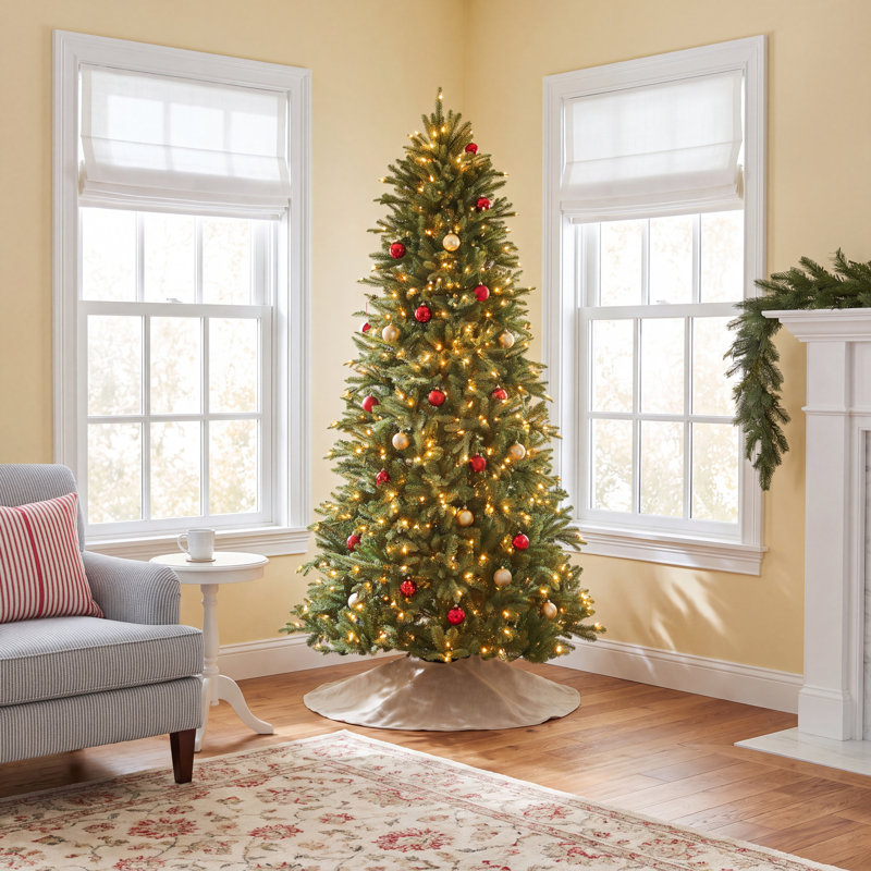 Adneta Lighted Artificial Fir Christmas Tree, 6.5'