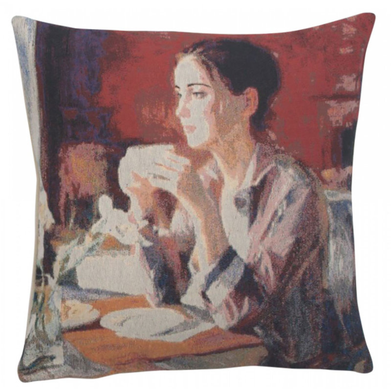 Contemporary Cotton Blend Pillow Cover