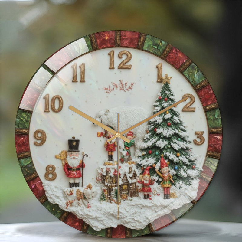 Horloge murale de Noël 12 po