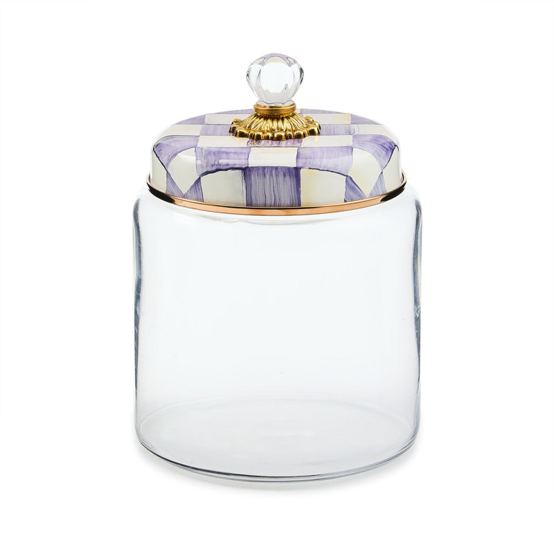 Violet Check Demi Canister, 96 oz