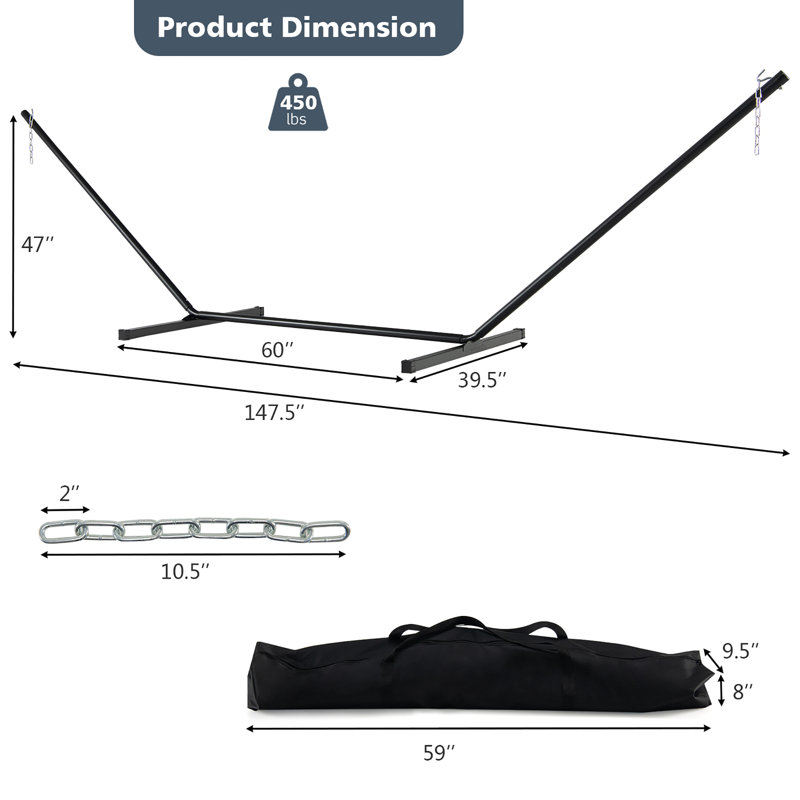 Humberto Steel Standard Hammock Stand